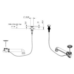 Sifon pentru chiuveta Reginox Pop-up R32428 (Inox) Thumb