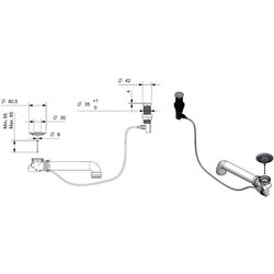 Sifon pentru chiuveta Reginox Popup R35689 (Gun Metal) Thumb