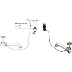 Sifon pentru chiuveta Reginox Push-Popup M1784 (Gold) Thumb