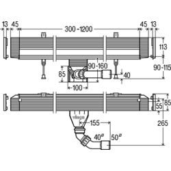 Душевой трап Viega Advantix Vario 736552+736569 300-1200mm Thumb