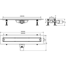 Душевой трап Wirquin Venisio Slim 500mm (Black) Thumb