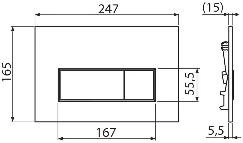 Кнопка смыва Alcaplast M571 (Chrome)