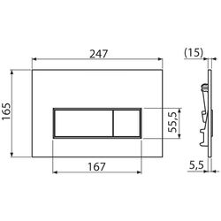 Кнопка смыва Alcaplast M576 (White) Thumb