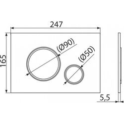 Кнопка смыва Alcaplast M772 (Chrome) Thumb