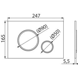 Кнопка смыва Alcaplast M776 (White/Chrome) Thumb