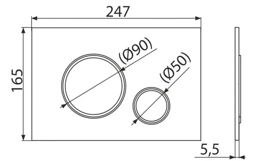 Кнопка смыва Alcaplast M778-5 (Black/Gold)