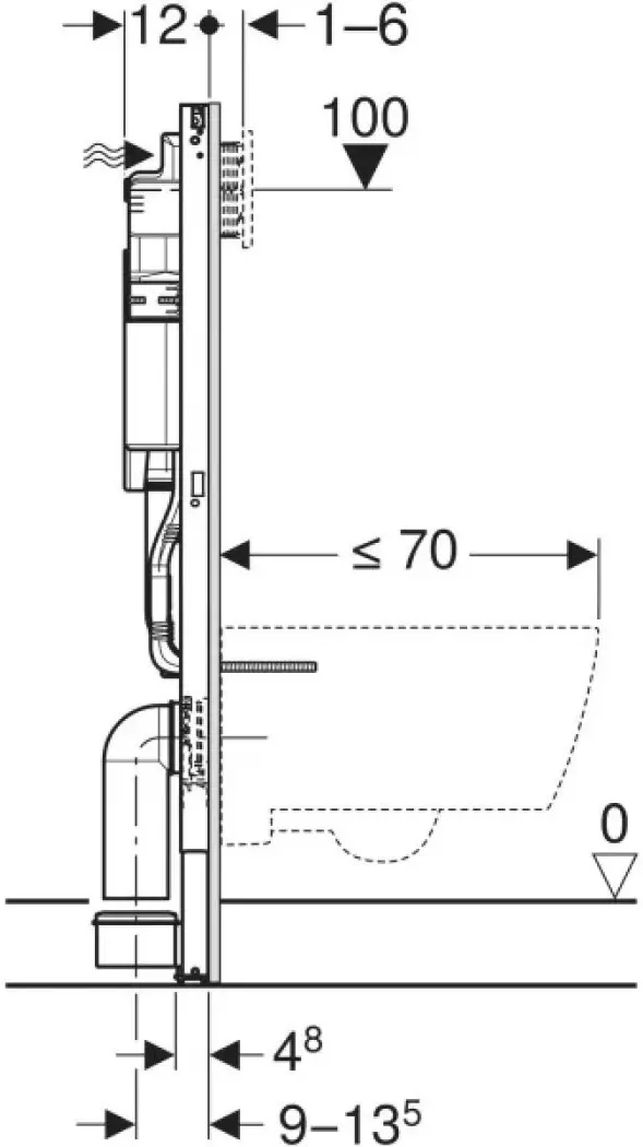 Инсталляция для унитаза Geberit Duofix 111.300.00.6