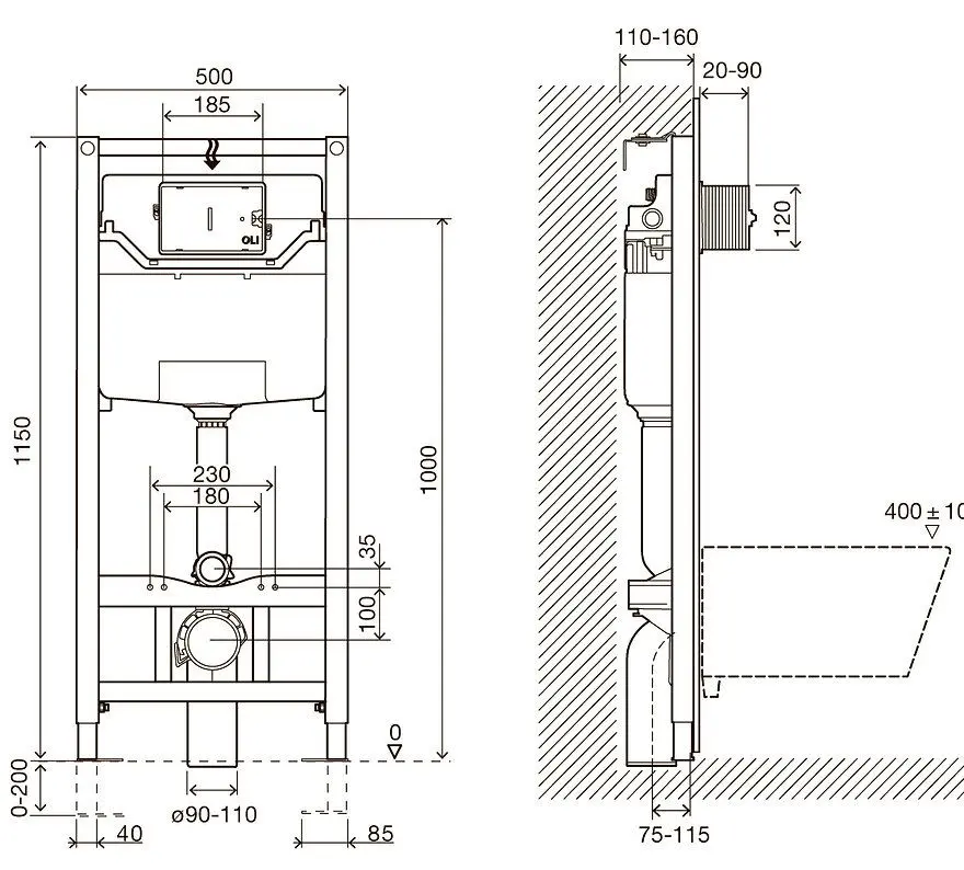 Instalare pentru vas WC Imprese i5220
