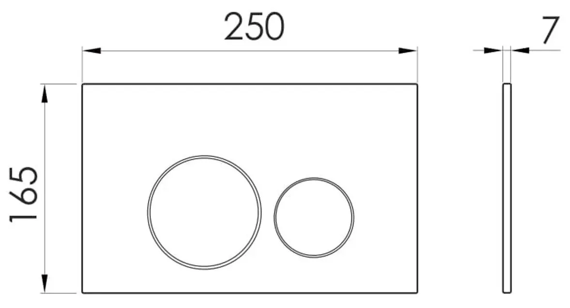 Кнопка смыва Imprese i7111SB (Black)