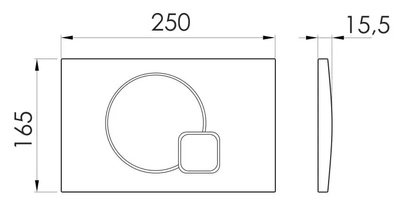 Кнопка смыва Imprese i7115PS (Chrome)