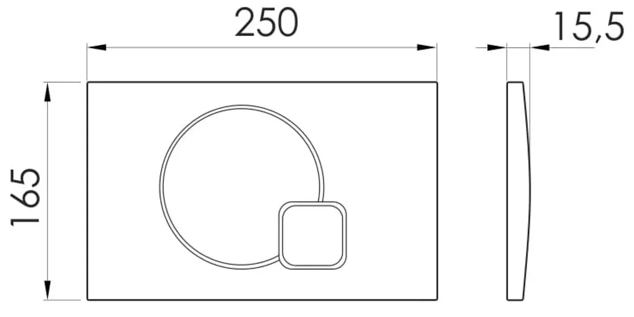 Кнопка смыва Imprese i7115PC (Chrome)