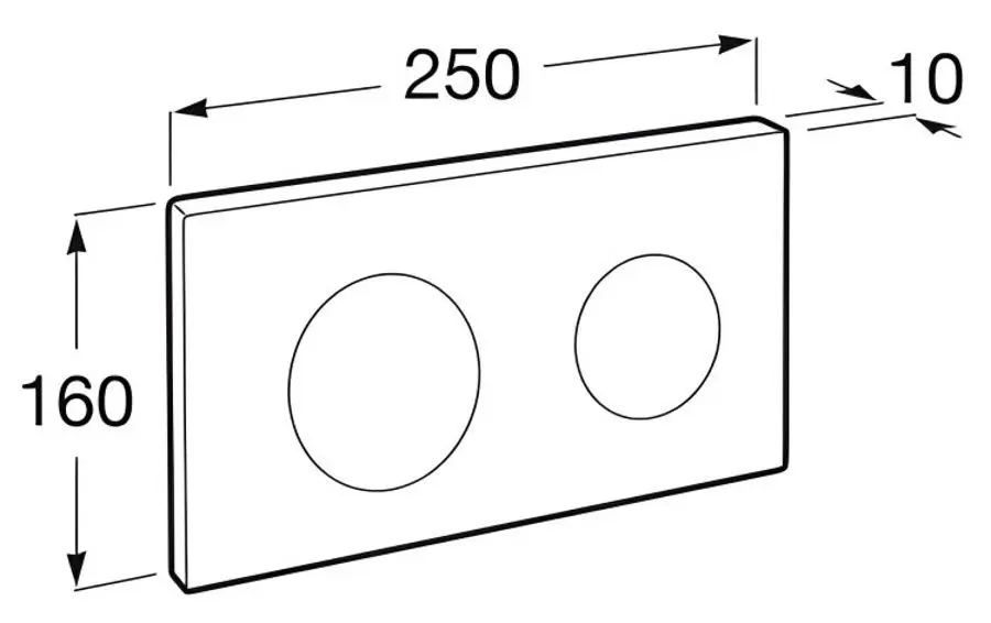 Кнопка смыва Roca PL10 A890089002 (Matte Chrome)