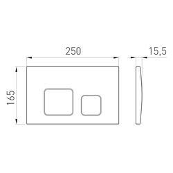 Кнопка смыва Volle Cuadra Evo 222111 (Chrome) Thumb