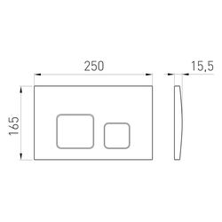 Кнопка смыва Volle Cuadra Evo 222112 (Chrome) Thumb