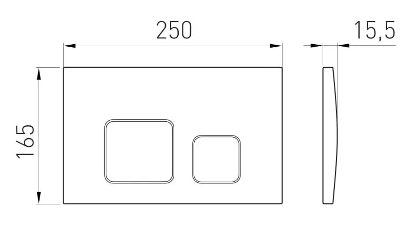 Кнопка смыва Volle Cuadra Evo 222112 (Chrome)