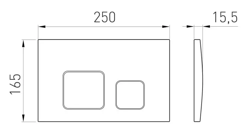 Кнопка смыва Volle Cuadra Evo 222113 (Black)