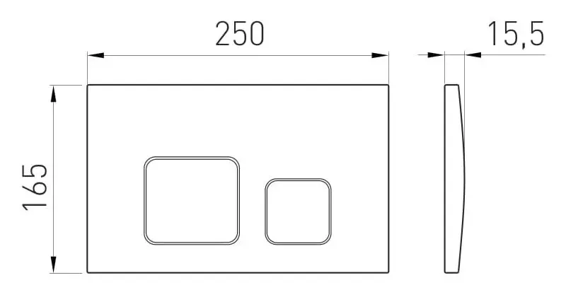 Кнопка смыва Volle Cuadra Evo 222114 (White)