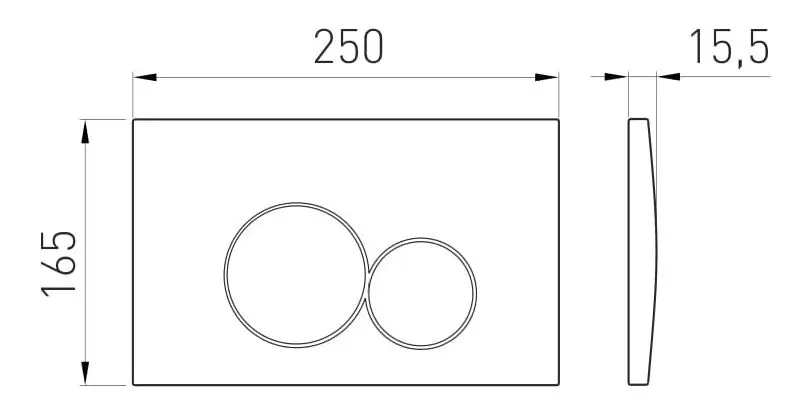 Placa de comanda Volle Viso Evo 222123 (Black)
