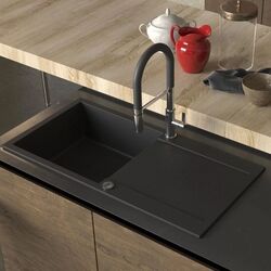 Смеситель для мойки Aquasanita Colos 2003-001 (Black/Chrome) Thumb