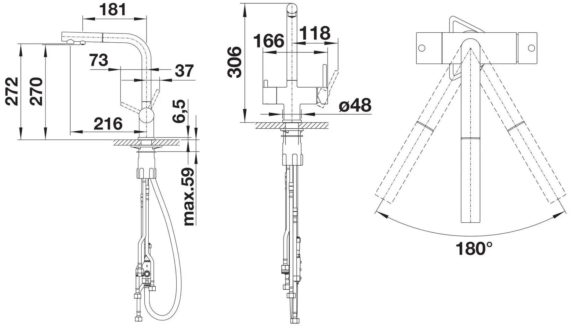 Смеситель для мойки Blanco Fontas-S II 526672 (Matte Black)