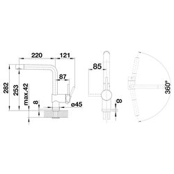 Baterie pentru chiuveta Blanco Linus 516702 (White) Thumb