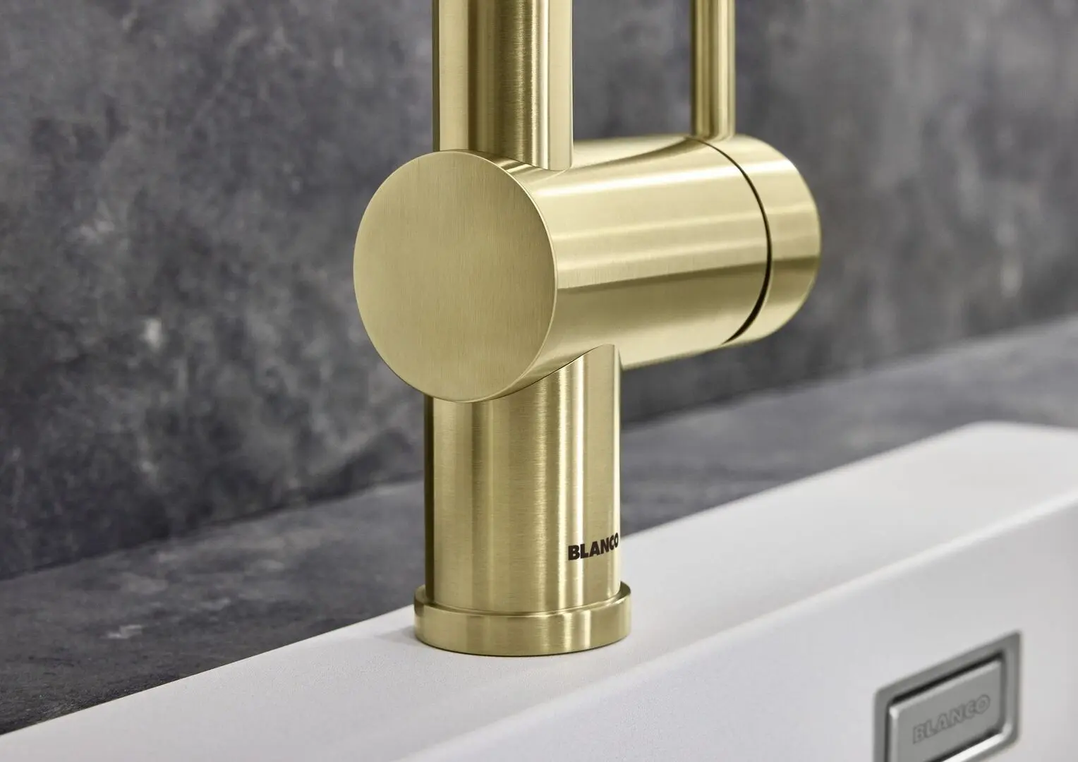 Baterie pentru chiuveta Blanco Linus-S 526684 (Satin Gold)