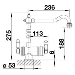 Смеситель для мойки Blanco Sora 520834 (Chrome) Thumb