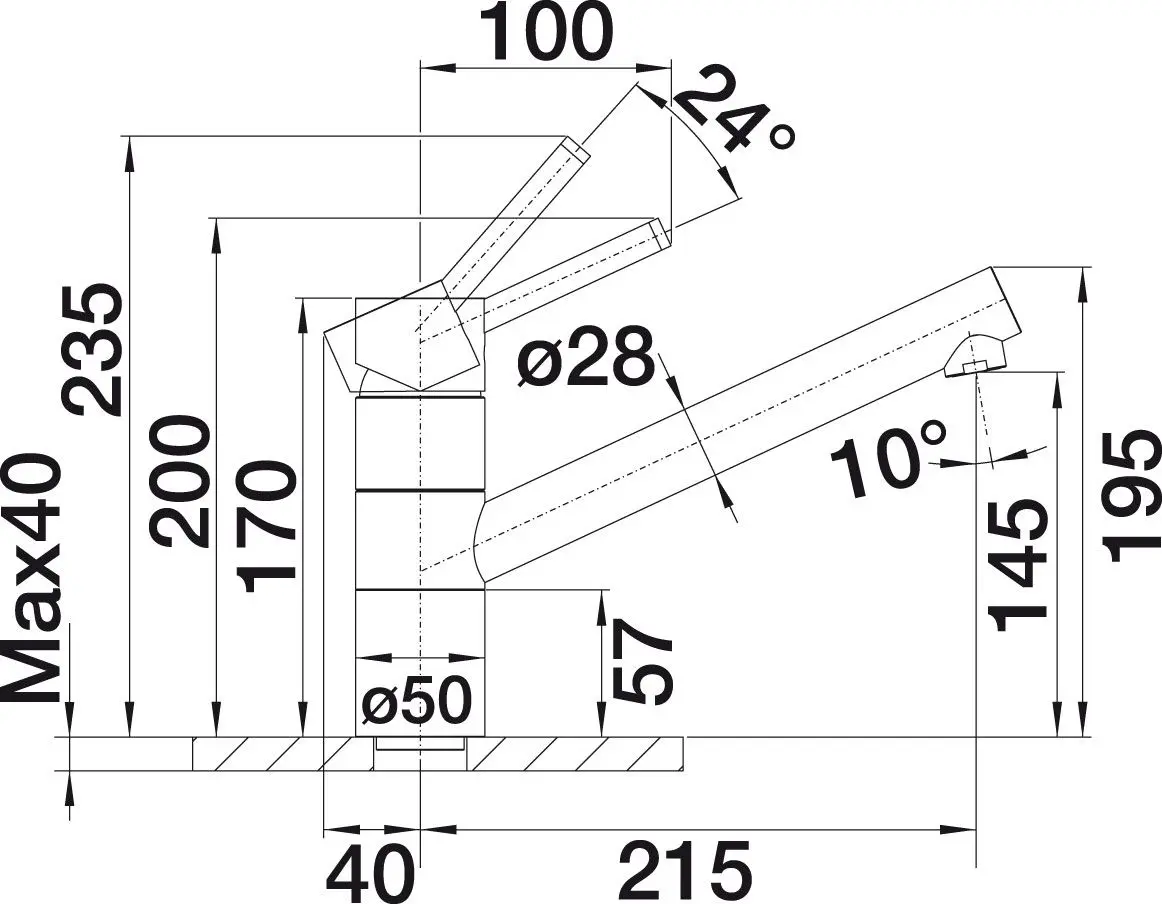 Смеситель для мойки Blanco Tivo-F 518408 (Chrome)
