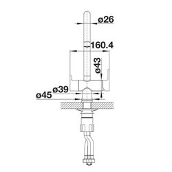 Baterie pentru chiuveta Blanco Trima 525803 (Inox) Thumb