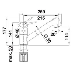 Смеситель для мойки Blanco Wega-S II 526422 (Jasmine) Thumb
