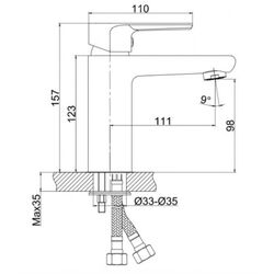 Смеситель для умывальника Cersanit Suaro S951-368 (Chrome) Thumb
