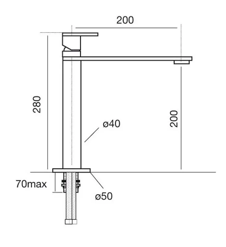 Baterie pentru chiuveta CM SPA MISCCRM 9106 (Chrome) - 2