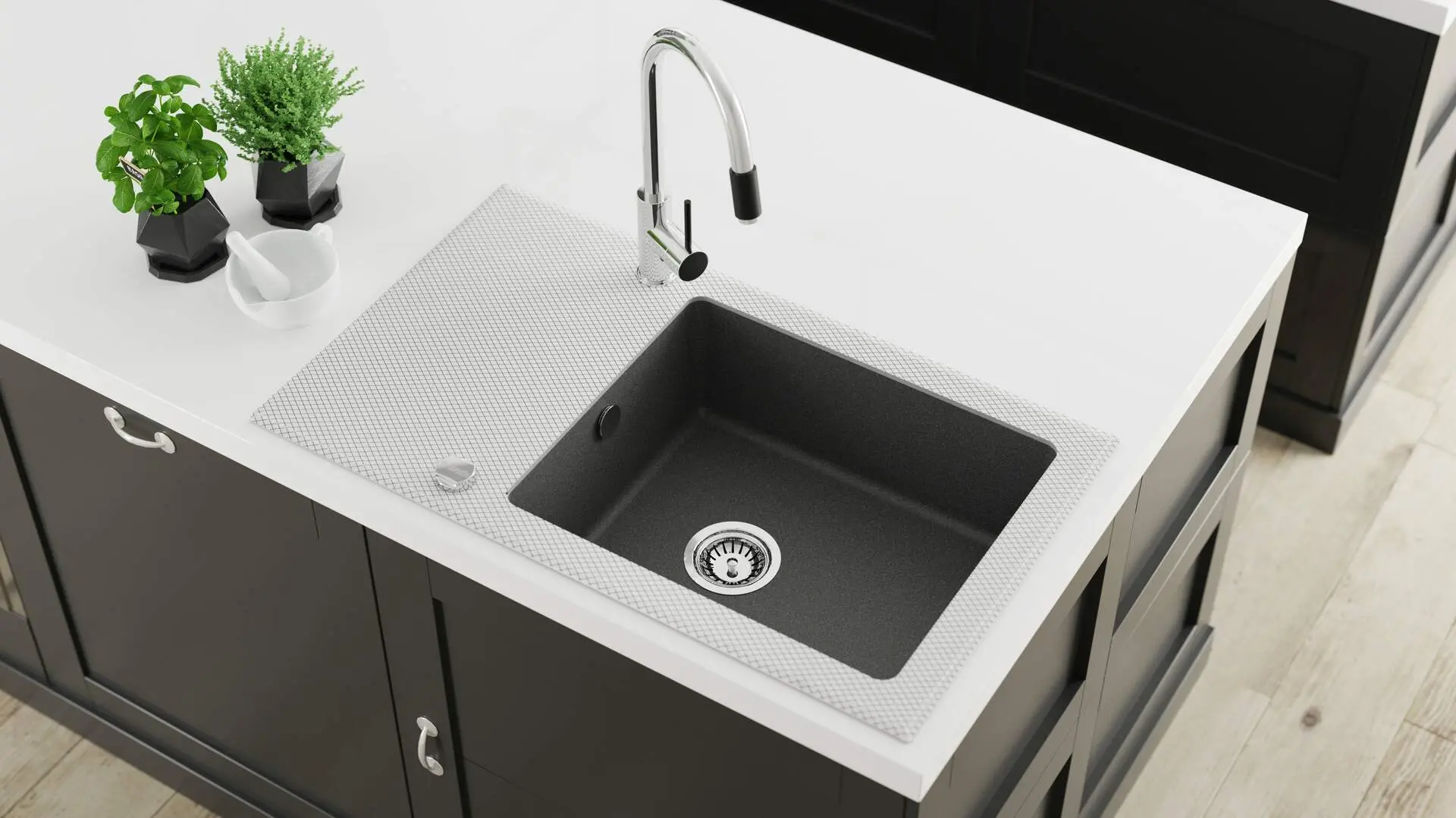 Baterie pentru chiuveta Deante Aster BCA 064M (Chrome/Black) - 4