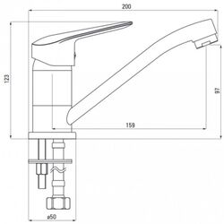Смеситель для мойки Deante Boro BMO 026M (Chrome) Thumb