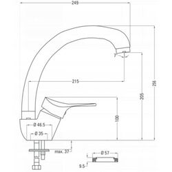 Baterie de chiuvetă Deante Neo Joko BOJ 066M (Chrome) Thumb