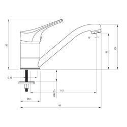 Смеситель для умывальника Deante Joko BOJ 026M (Chrom) Thumb