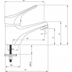 Смеситель для умывальника Deante Neo Joko BOJ 020M (Chrome) Thumb