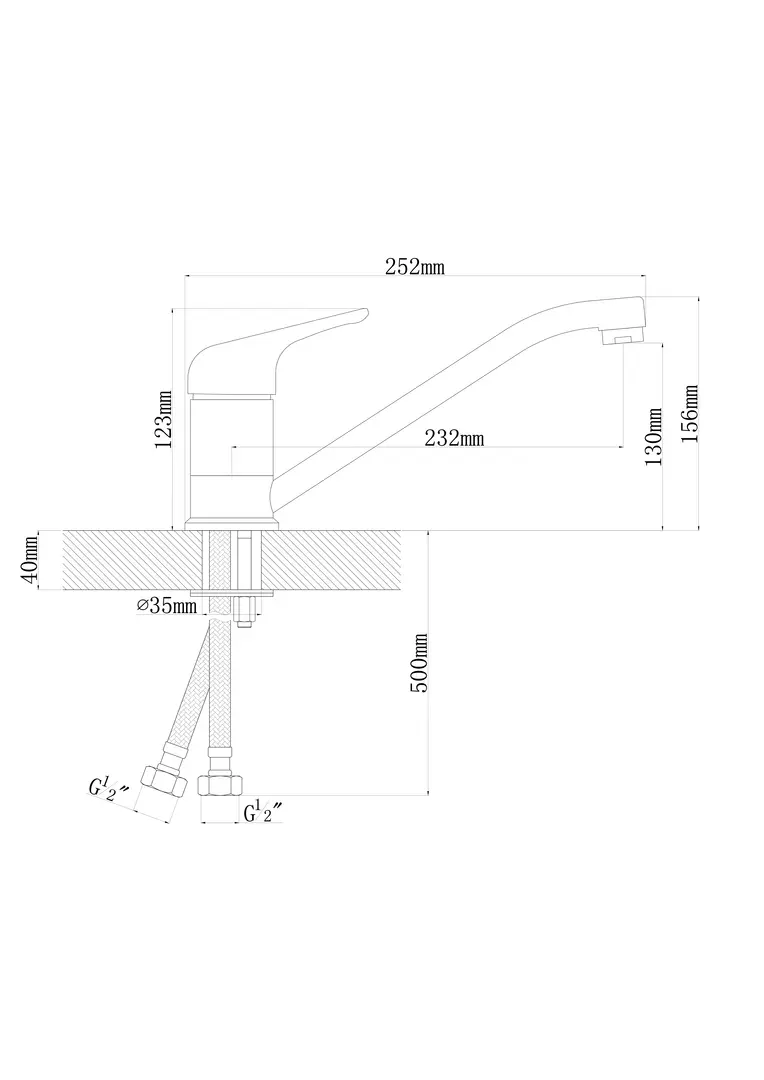 Baterie pentru chiuveta Dr.Gans Nota (Latte)
