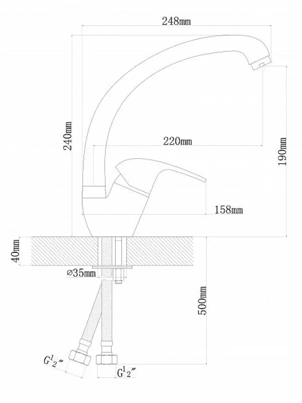 Смеситель для мойки Dr.Gans Rondo (Latte) - 2