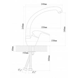 Baterie pentru chiuveta Dr.Gans Rondo (White) Thumb