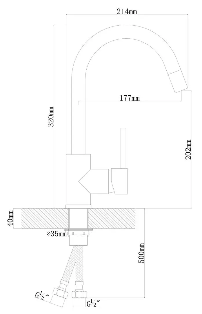 Смеситель для мойки Dr.Gans Solo (Gray) - 2