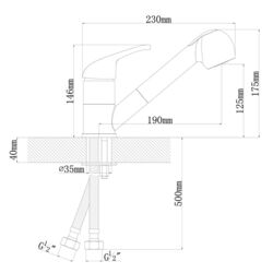 Baterie pentru chiuveta Dr.Gans Sonata (White/Chrome) Thumb