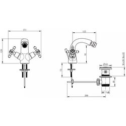 Baterie pentru bideu F-Design Lacrima FD1-LRA-6-66 (Bronze) Thumb