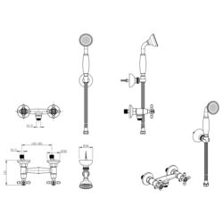 Baterie pentru dus F-Design Lacrima Bronz FD1-LRA-77-66 (Bronze) Thumb