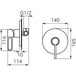 Смеситель для душа F-Design Zaffiro FD1-ZFR-7PA-33 (White) Thumb