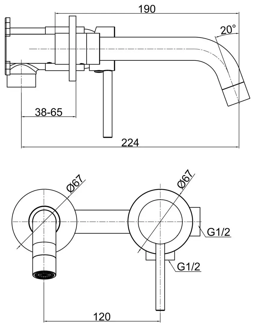 Baterie pentru lavoar F-Design Flusso FD1-FLS-3PA-11 (Chrome) - 2