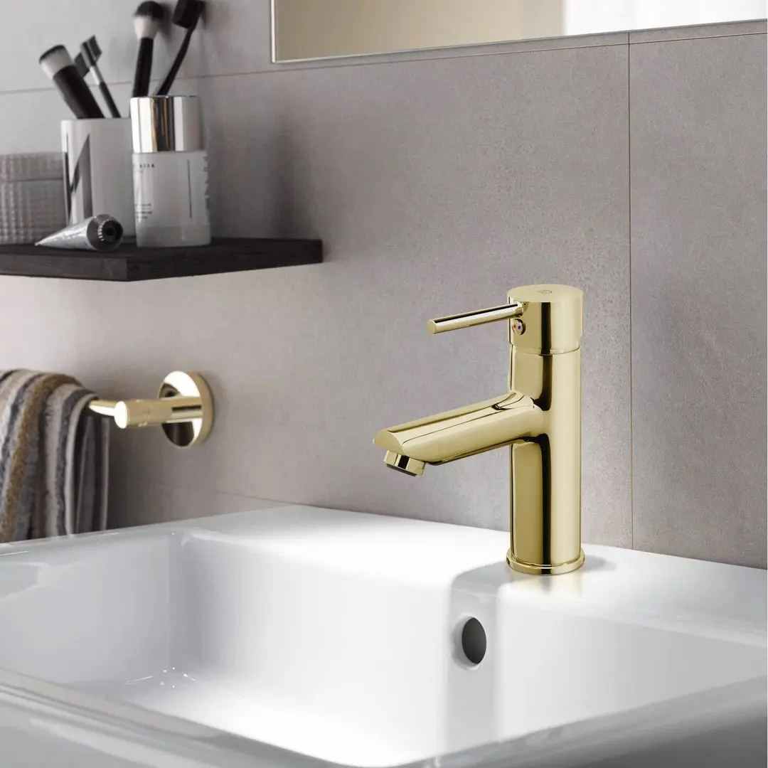 Смеситель для умывальника F-Design Flusso Gold FD1-FLS-2-55 (Golden)