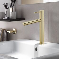 Смеситель для умывальника F-Design Flusso Gold FD1-FLS-2L-55 (Golden) Thumb