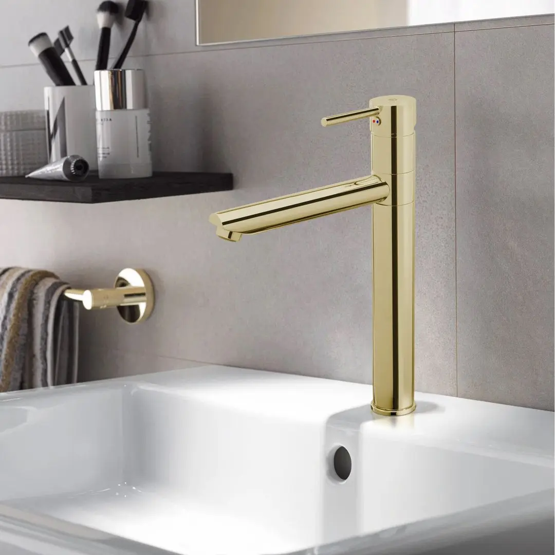 Смеситель для умывальника F-Design Flusso Gold FD1-FLS-2L-55 (Golden)