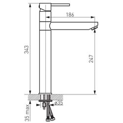 Смеситель для умывальника F-Design Flusso Gold FD1-FLS-2L-55 (Golden) Thumb
